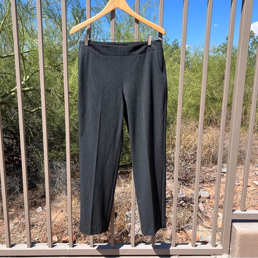 ⬇️💲TALBOTS Women’s Dress Pants Petite Heritage Size 8P Dark Grey Side Zipper